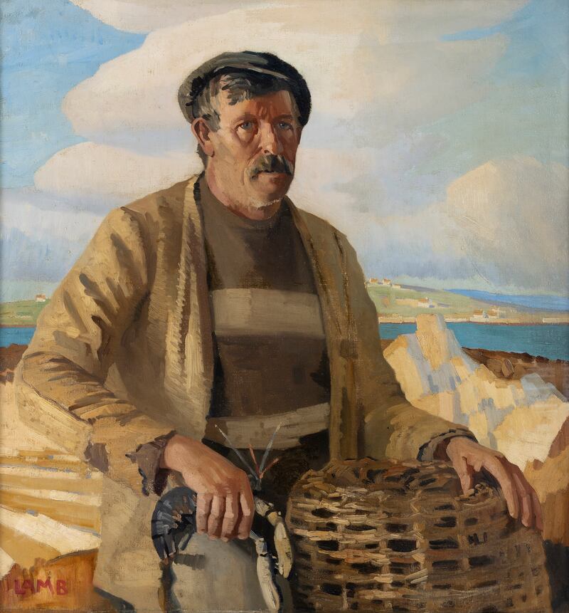 Charles Lamb's Fisherman with Lobster, €15,000-€20,000 at Adam's