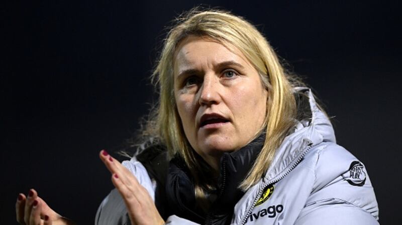 Emma Hayes has called for patience with her squad also affected by the measures taken against Abramovich. Photograph: Justin Setterfield/Getty Images