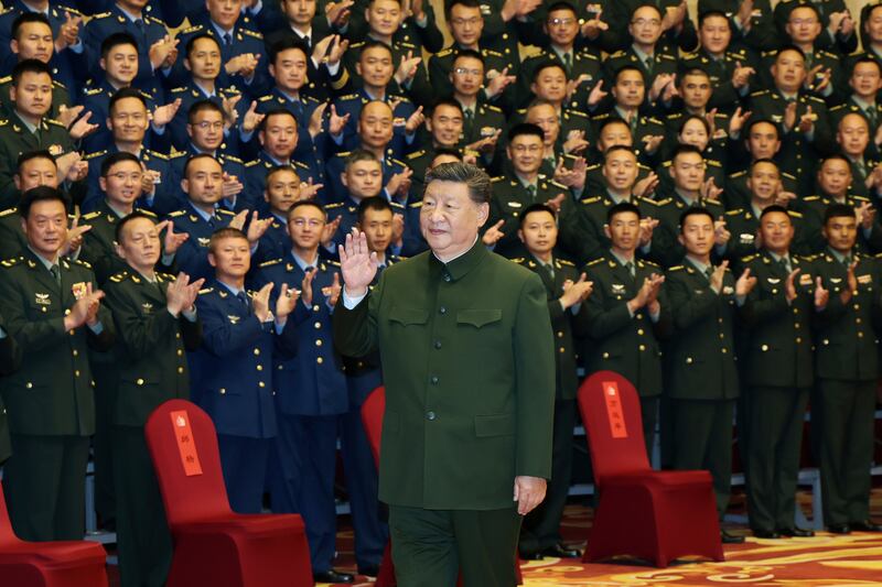 Next week's military parade will show China’s latest weaponry and include a speech from Chinese president Xi Jinping. Photograph: Li Gang/Xinhua via AP