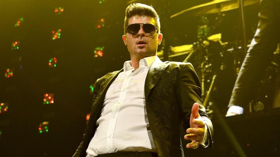 Robin Thicke. Photograph: Mike Coppola/Getty Images