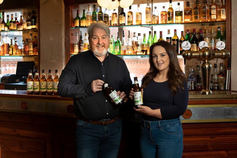 Father and daughter team, Kevin and Rachel Byrne founded ginger beer brand Zingibeer in 2021. Photograph: Eugene Langan