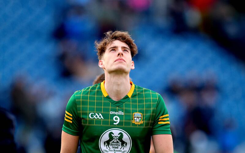 Meath’s Daithí McGowan dejected after the defeat to Dublin at Croke Park. Photograph: Ryan Byrne/Inpho