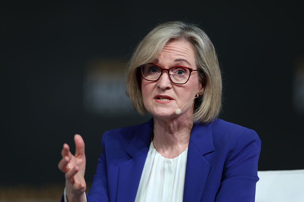 Mairead McGuinness was favoured by 14 per cent of respondents. Photograph: Lionel Ng/Bloomberg via Getty Images