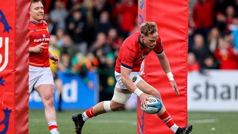 Munster’s Mike Haley scores a try. Photograph: Ben Brady/Inpho