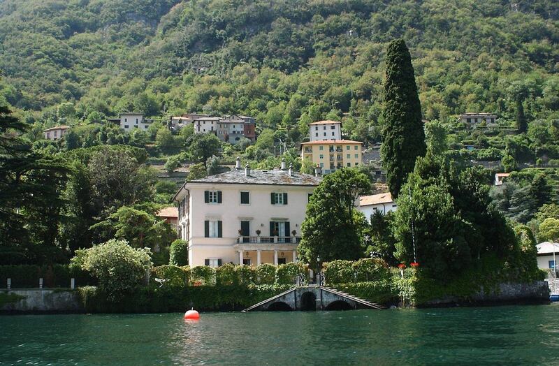 A lakeside view of George Clooney’s villa Oleandra on Lake Como, northern Italy: ‘It’s not hard to get an invite. It’s usually just someone driving by.’ Photograph: AP Photo/Antonio Calanni