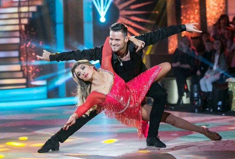 Model Alannah Beirne and Vitali Kozmin. Photograph: Kyran O’Brien/RTÉ