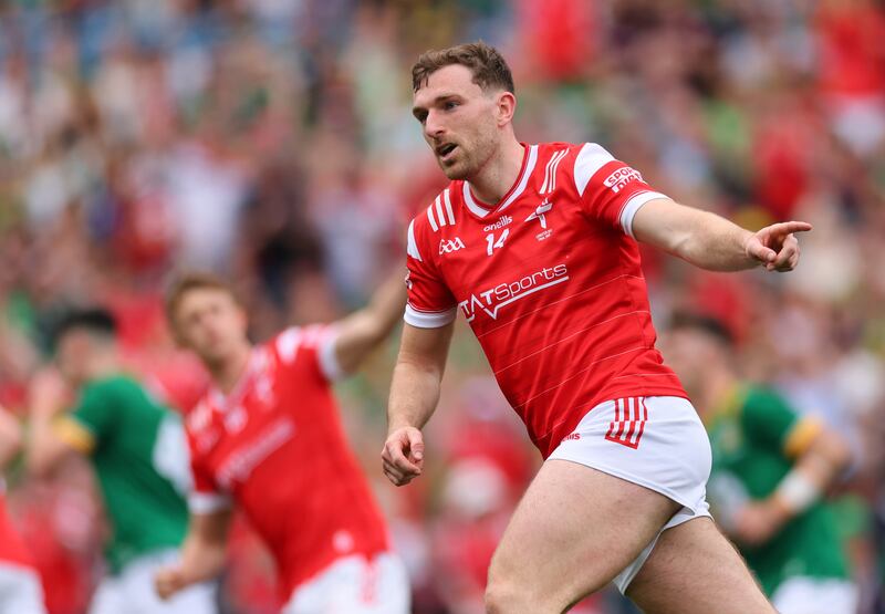 Louth’s Sam Mulroy during the Leinster final againt Meath. Photograph: James Crombie/Inpho