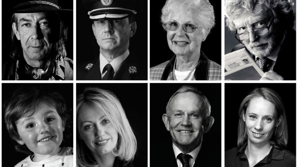 Faces of Cork. From top left: Robert Ziegler, Colonel Barry Hanan, Prof Máire Mulcahy, Billy McGill, Flynn Johansson, Clodagh McKenna, Leslie Buckley and Derval O’Rourke. Photographs: Michael Sheehan, David Cantwell and John Daly