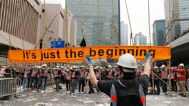 Hong Kong protest site cleared by police