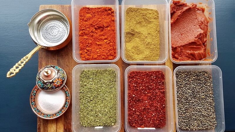 Ahmet Dede’s ingredients for Turkish spiced lentil soup.