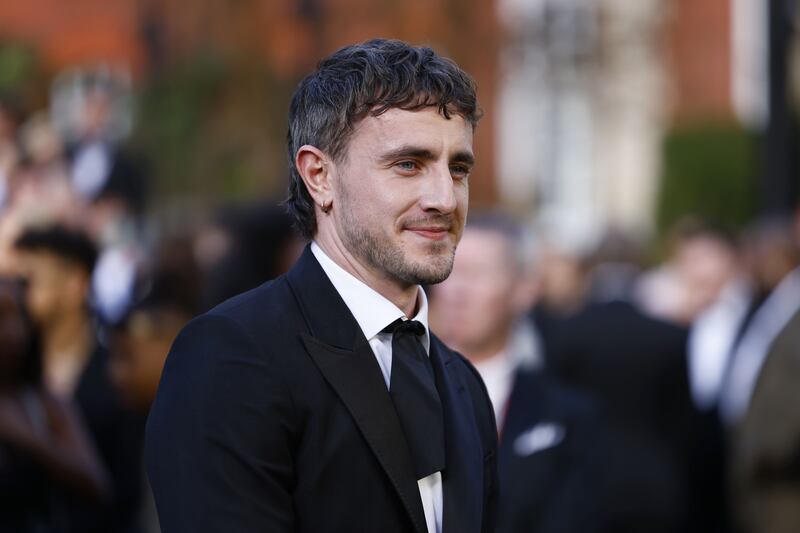 Paul Mescal poses on the green carpet for the Olivier Awards 2023. Mescal has been invited to join the Academy of Motion Picture Arts and Sciences Photograph: Tolga Akmen/EPA-EFE