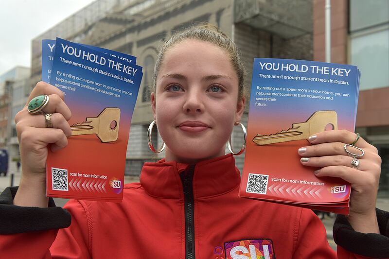Emilia O'Hagan, UCD welfare officer, was among the students' union officers urging people to consider accommodation tax-breaks. Photograph: Tommy Clancy
