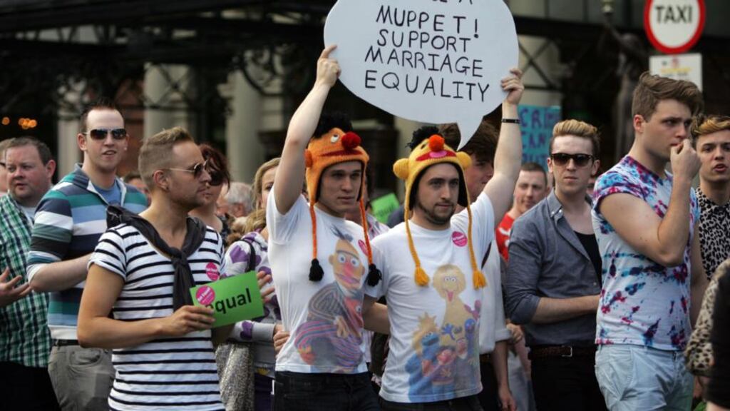 Demanding equality ... But ‘does the contract of marriage create an institution where we would like to live?’.Photograph: Cyril Byrne / The Irish Times