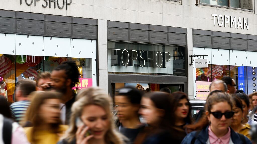 Topshop and Arcadia’s other brands have struggled to thrive as shoppers increasingly embrace online retail. Photograph: Reuters