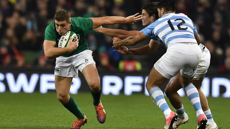 Jordan Larmour has announced himself on the world stage. Photograph: Charles McQuillan/Getty Images