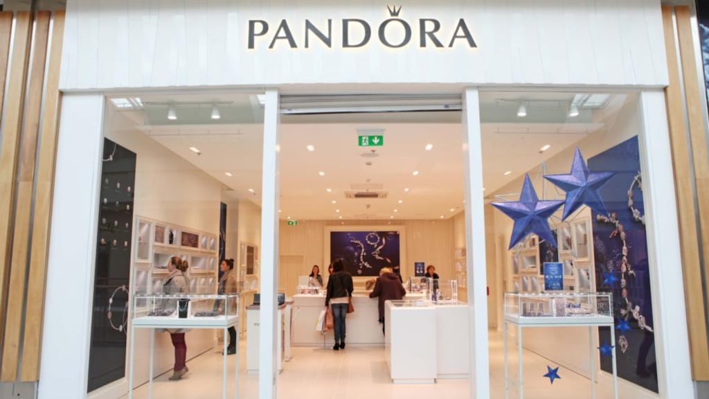 Pandora at Mahon Point Shopping Centre in Cork: the Danish jewellery manufacturer and retailer is to move from 35 Grafton Street to 87