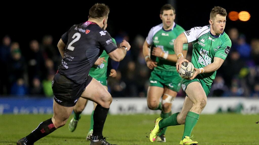Connacht left wing Matt Healy is being tipped for international recognition. Photograph: Ryan Byrne/Inpho.