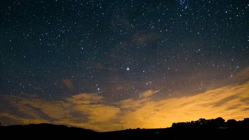 Perseid meteor shower  over Tralong beach, Glandore, West Cork, Ireland. Photograph: Emma Jervis Photography
