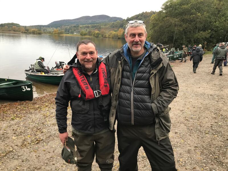 Menteith fishery manager, Quint Glen (right) with Irish group organiser, Michael Linehan