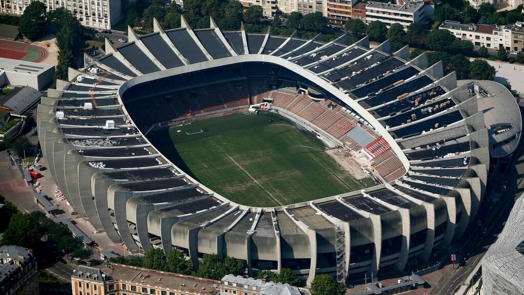 Parc des Princes stadium in Paris, France. The French capital is one of the 10 host cities for the Euro 2016 tournament. Photograph: Charles Platiau/Reuters