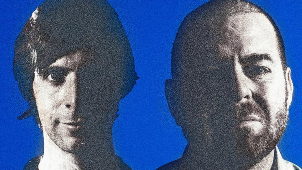 Carl Finnegan as Corley, left, and John Carey as Lenehan in a film adaptation of James Joyce’s Two Gallants from Dubliners. Photograph: Steve Gallagher