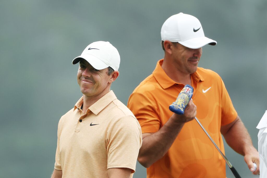 Rory McIlroy and Brooks Koepka, two of the central players in the bitter two-year dispute between the PGA Tour and LIV Golf, will tee off together when the 123rd U.S. Open begins at Los Angeles Country Club. Photograph: Patrick Smith/Getty Images