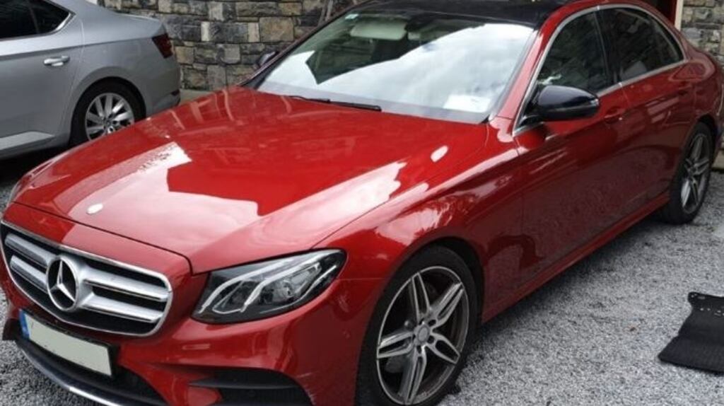 A Mercedes was among the vehicles seized by gardaí in Longford. Photograph: An Garda Síochána