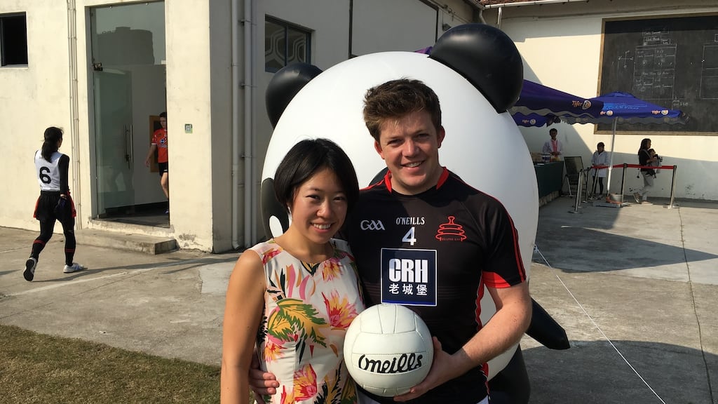 Shan Lu and Ian Lahiffe married this summer. Photograph: Clifford Coonan