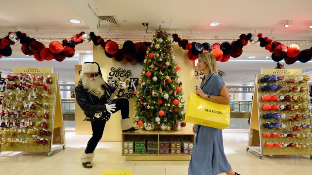 ‘Selfridges Rocks Christmas’ is the department store’s theme for this year display. Photograph: Kirsty O’Connor/PA Wire