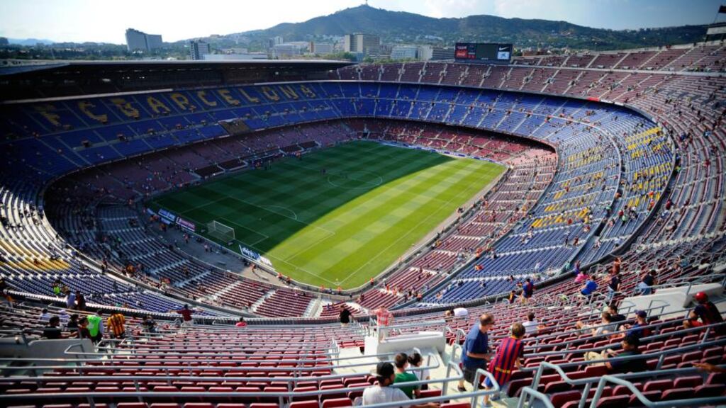The Nou Camp is already the largest ground in Europe with a capacity of 99,354. Photograph: David Ramos/Getty Images