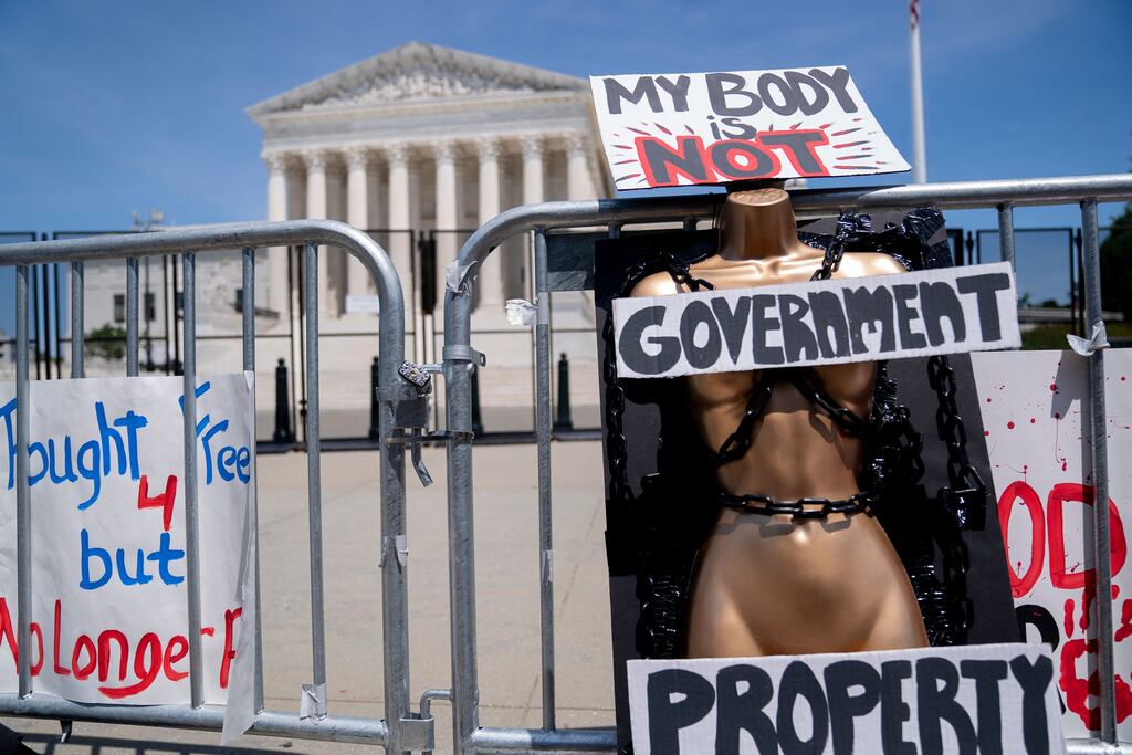 Nearly two weeks ago the US Supreme Court overturned the 1973 Roe v Wade ruling that guaranteed women in the US the right to terminate pregnancies. Photograph: STEFANI REYNOLDS/AFP via Getty Images