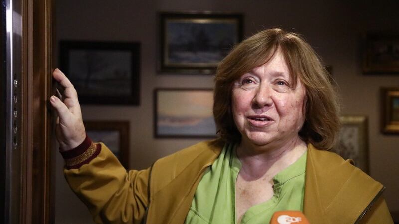 Belarusian Nobel laureate Alexievich condemns Lukashenko’s ‘terror’