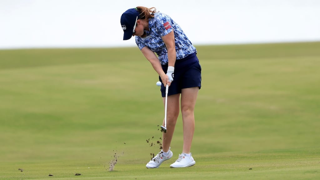 Ireland’s Leona Maguire plays a shot on the 17th hole during the first round of the Pelican Women’s Championship in Belleair, Florida. Photograph: Sam Greenwood/Getty Images