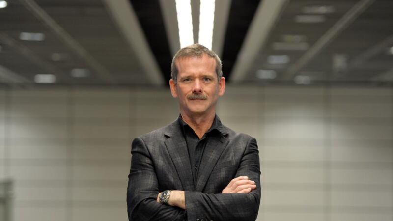Chris Hadfield, former Commander of the International Space Station, in Dublin Airport on Friday. Photograph: Alan Betson/The Irish Times