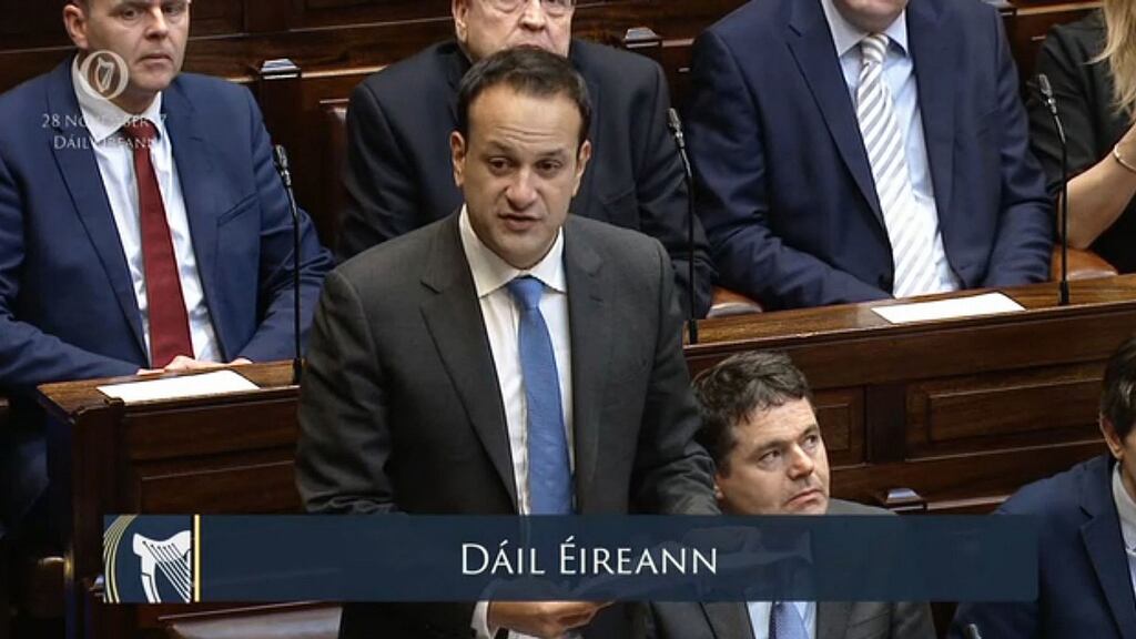 Taoiseach Leo Varadkar: many backbench TDs are angry at what they see as a drawn-out controversy which angered the public and raised the vista of a pre-Christmas election.  Photograph: Press Association