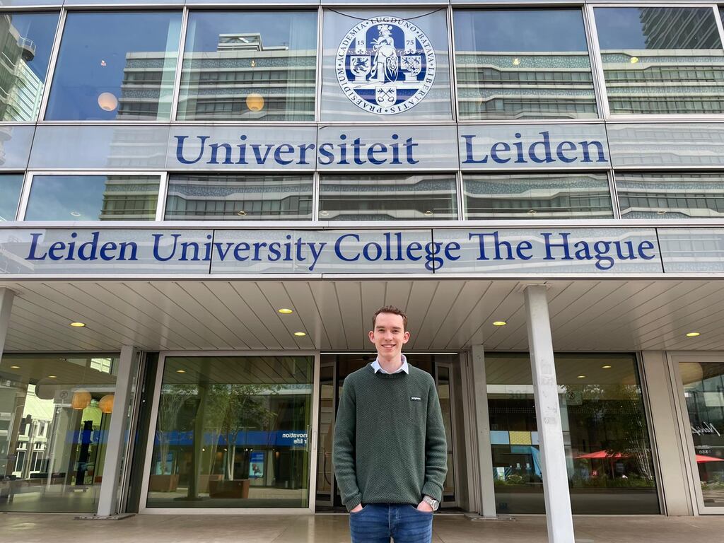 Pádraig Corrigan (21) from Newry enrolled in the Leiden University College in the Hague: 'To study abroad I did have to make some sacrifices.'