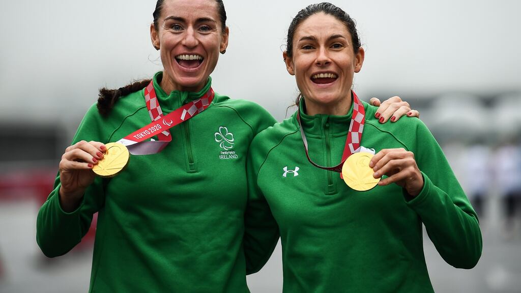 Eve McCrystal and Katie-George Dunlevy will be England’s flag bearers in the closing ceremony in Tokyo. Photograph: David Fitzgerald/Sportsfile