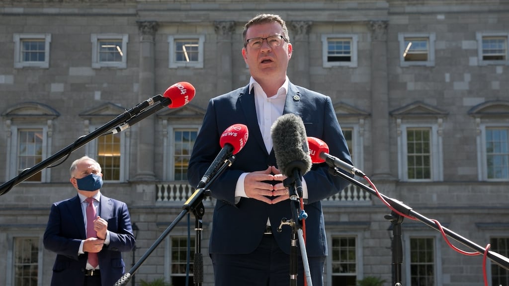 Labour leader Alan Kelly has called for the vaccination programme to be expedited amid concern over the more transmissible variant of the virus. Photograph:Gareth Chaney/Collins