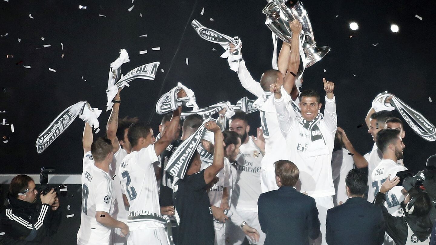 Real Madrid won last year’s Champions League in Milan. This year’s final takes place Cardiff. Photo: Getty Images