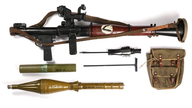 RPG7 Russian-made shoulder-launched rocket and anti-tank, rocket-propelled grenade launcher €4,000–€6,000
