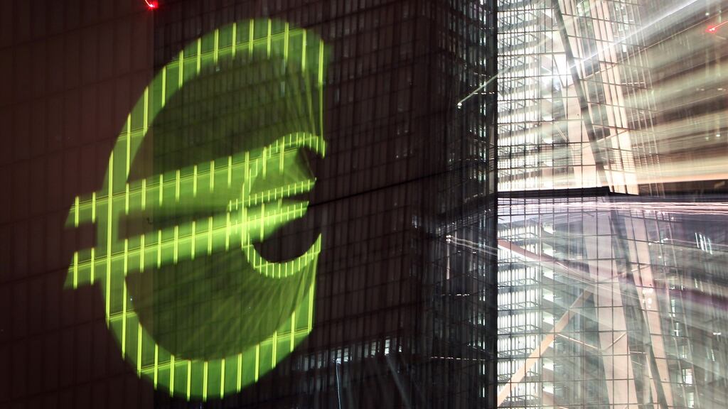 Frankfurt already has the European Central Bank (pictured) so why not the European Banking Authority for Dublin? (Photograph: DANIEL ROLAND/AFP/Getty Images)