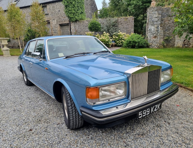 A 1984 petrol Rolls Royce Silver Spirit with 40,000 miles on the dial for auction (estimate: €20,000-€30,000) at Sheppard's in Durrow
