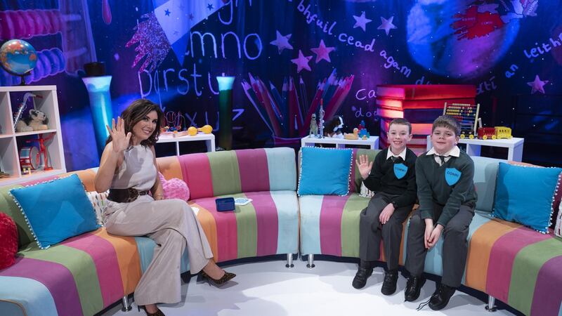 Eibhlín Ní Chonghaile with Tommy and Conrí in Cleas Act