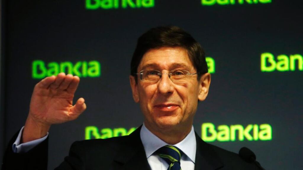Bankia Chairman Jose Ignacio Goirigolzarri during a news conference in Madrid on Monday. Photograph: Reuters