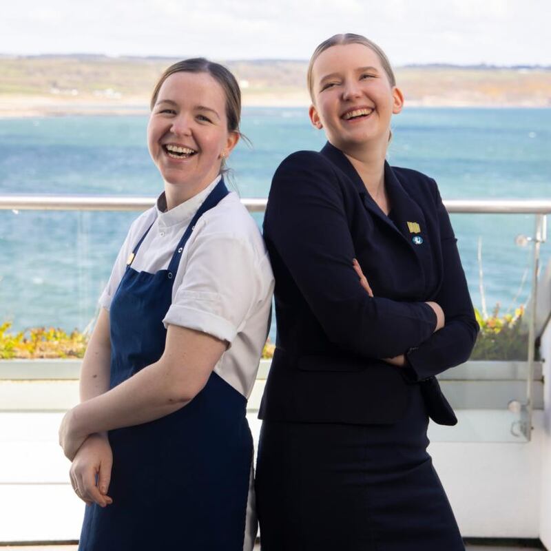 Head chef Roisin O’Connor and Alexandra Raitaneva, restaurant manager and head sommelier, are friends as well as colleagues. Photograph: Patrick Browne