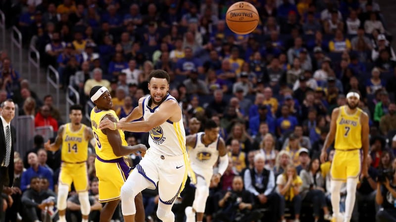 Steph Curry’s Golden State Warriors face a tough challenge if they are going to make the NBA Finals for a sixth consecutive year. Photograph: Ezra Shaw/Getty Images