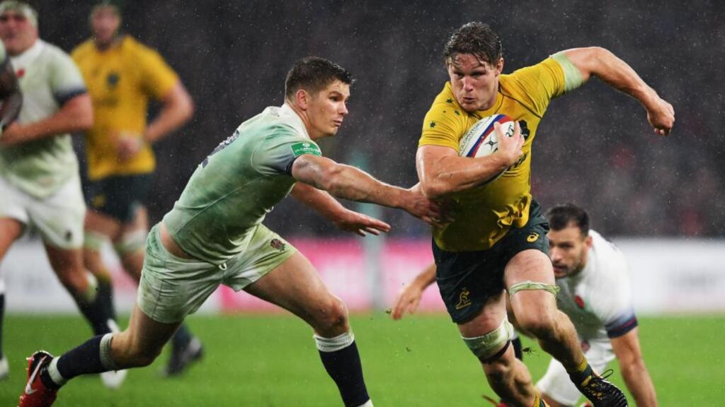Australia captain Michael Hooper in action against England during the November Tests. Photograph: Laurence Griffiths/Getty