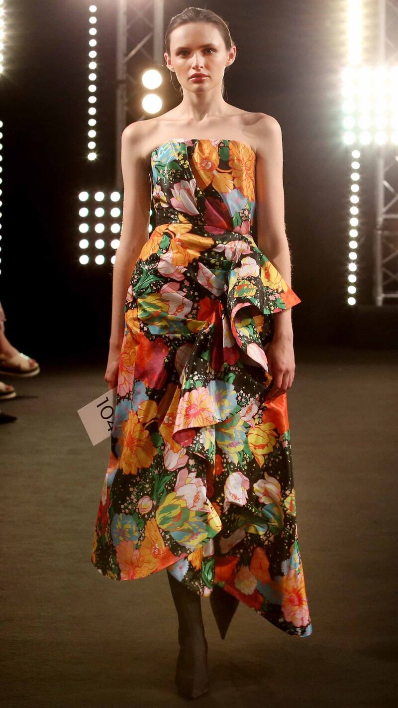 Richard Quinn polka dot and flower dress