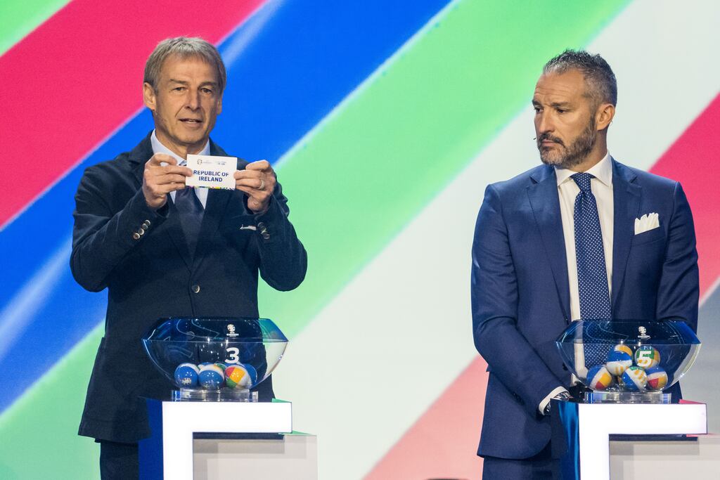 Jürgen Klinsmann draws Republic of Ireland during the Uefa Euro 2024 qualifying. Photograph: Thomas Lohnes/Getty