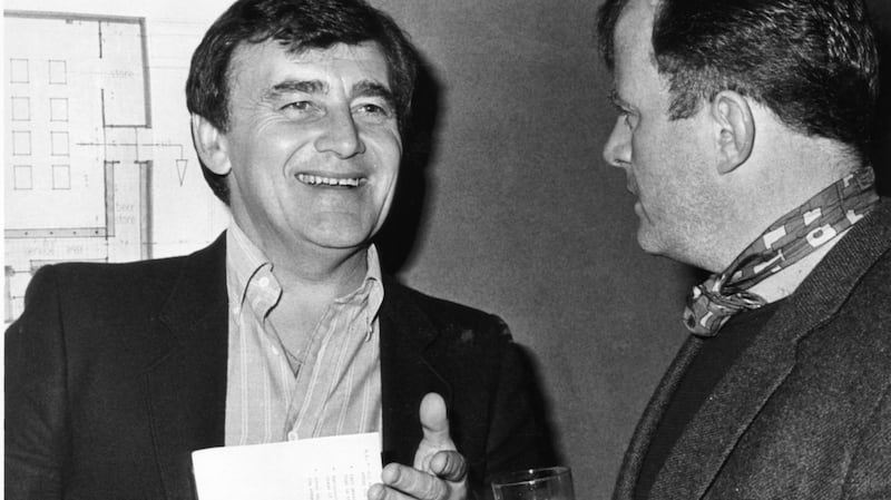 Larry Gogan with Christy Moore. Photograph: Terry Thorp